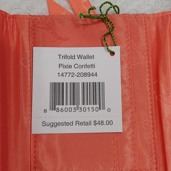 NWT!!! Vera Bradley Pixie Confetti Trifold Wallet! - Picture 8 of 8